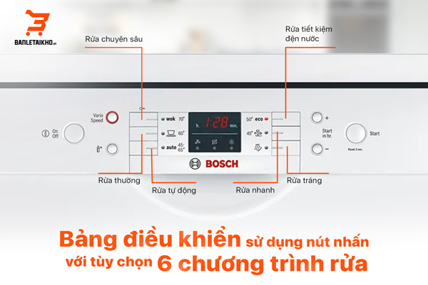 Bảng điều khiển hiển thị rõ ràng bằng nút nhấn