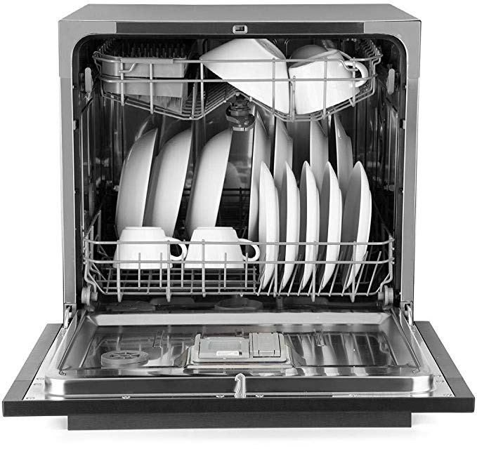 Máy Rửa Chén Eurosun SMS58EU09BT 8 bộ mini với thiết kế tinh tế mang đến 8 chương trình rửa linh hoạt, tiện lợi