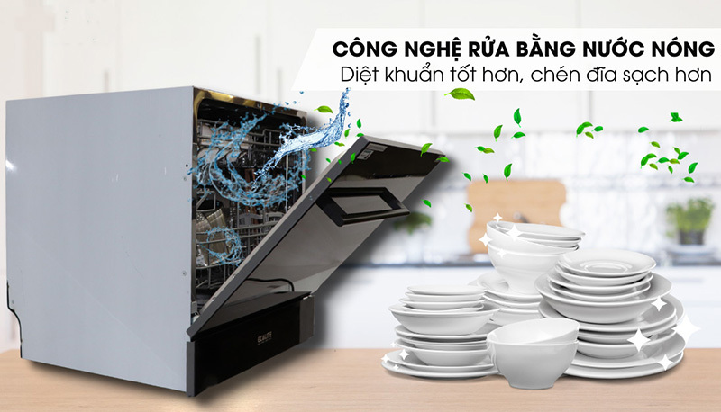 Máy Rửa Chén Mini 8 Bộ Ecalite EDW-UF6080BL