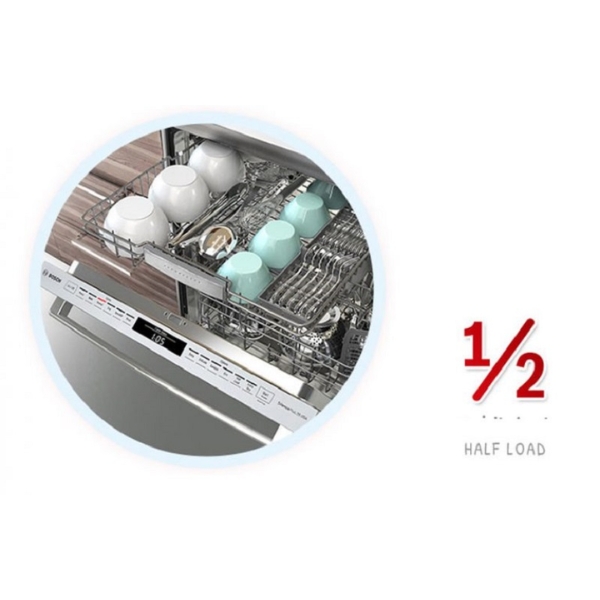 Máy rửa bát Bosch SMS4IVI01P được trang bị chế độ rửa nửa tải cho phép người dùng tiết kiệm nước và điện hiệu quả