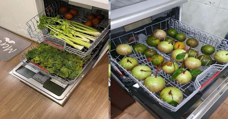 Texgio Dishwasher TG-DT2022A còn là trợ thủ đắc lực trong việc làm sạch rau củ