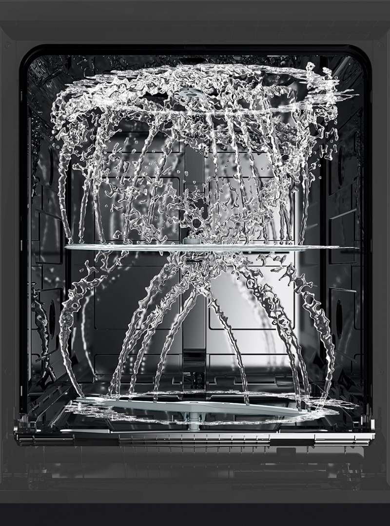 Texgio Dishwasher TGF3815B trang bị tính năng rửa bán tải với tùy chọn giàn dual zone