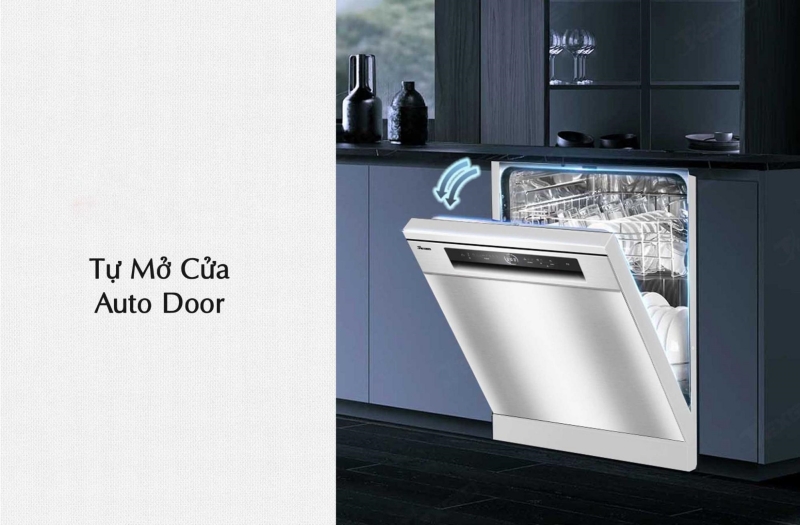 Nhờ tính năng Auto Door bạn không còn phải lo lắng về việc bát đĩa bị ẩm mốc