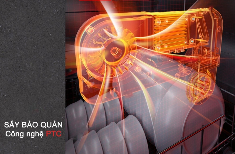 Công nghệ sấy PTC tiên tiến kết hợp với bộ lưu nhiệt Ecotech