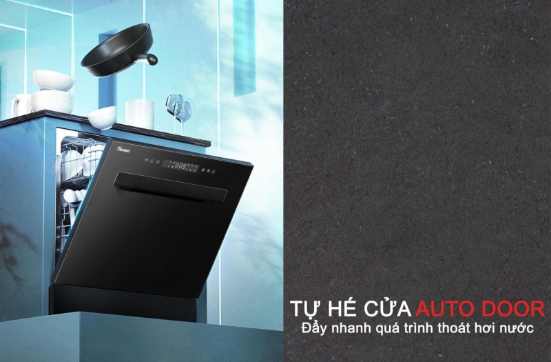 Máy rửa chén Texgio TGWFD78GB trang bị chức năng AutoDoor thông minh