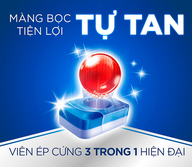 Finish All In 1 Max 100V đảm bảo làm sạch, làm bóng các đồ dùng nhà bếp hiệu quả