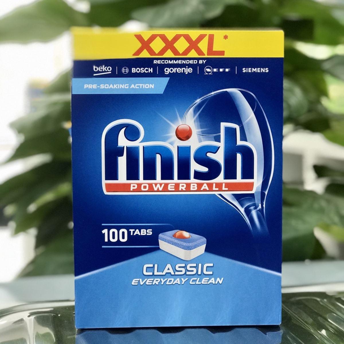 Viên rửa chén Finish Classic 100V được thiết kế với công nghệ làm sạch hiệu quả.