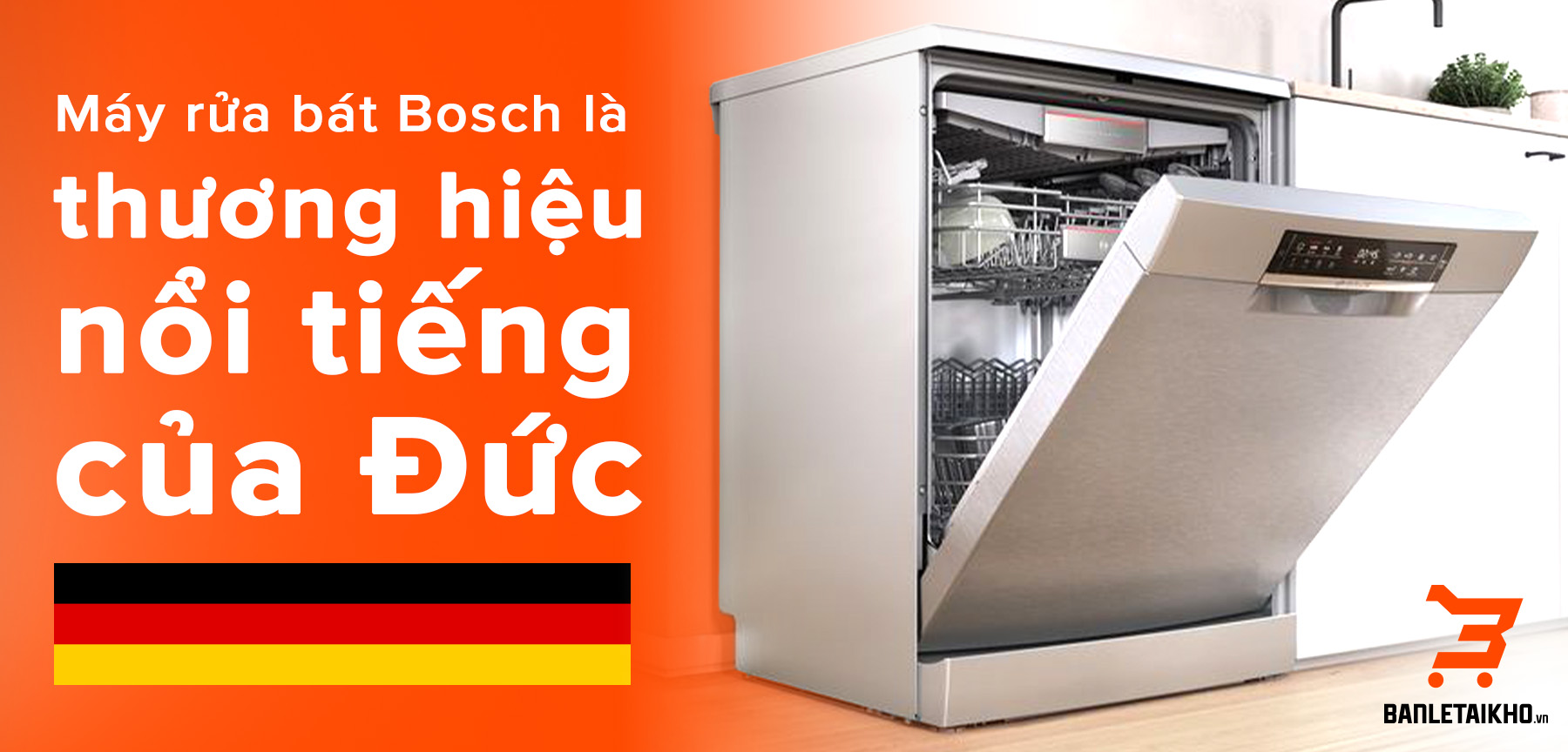 Máy rửa bát Bosch thương hiệu nổi tiếng được nhiều người dùng yêu thích và lựa chọn