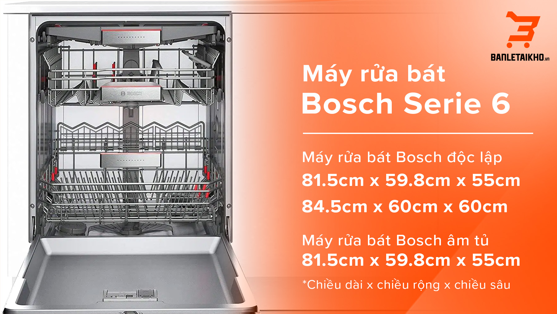 Máy rửa bát Bosch Serie 6 trang bị tính năng đầy đủ, hiện đại với nhiều chức năng cần thiết