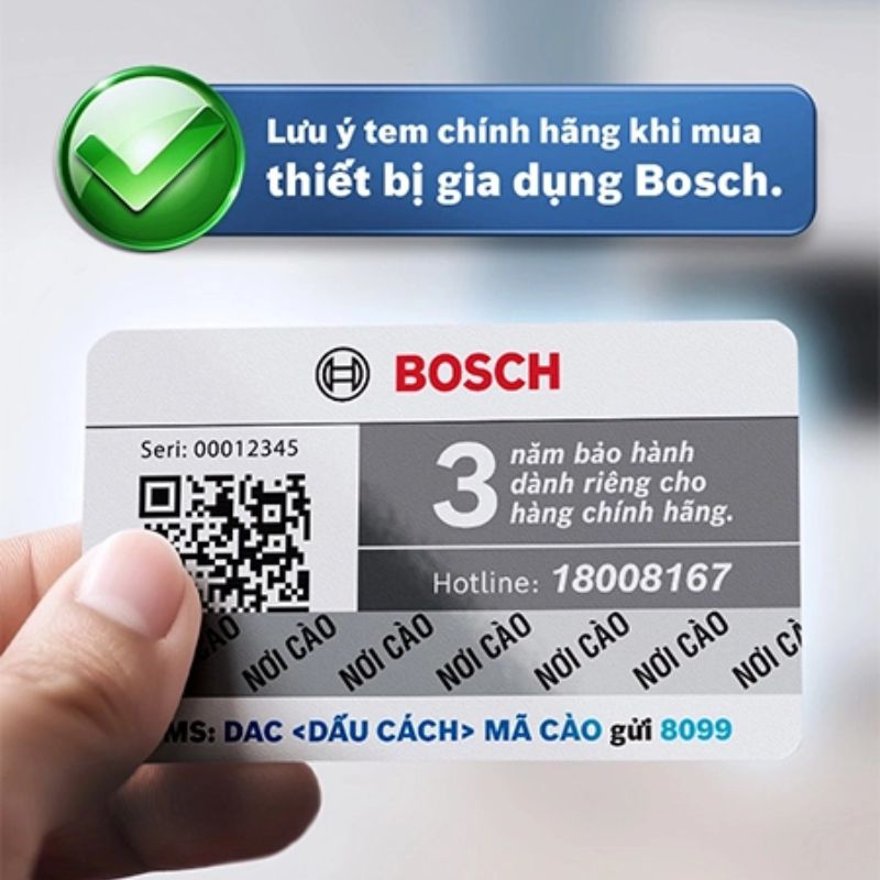 bảo hành máy rửa bát bosch