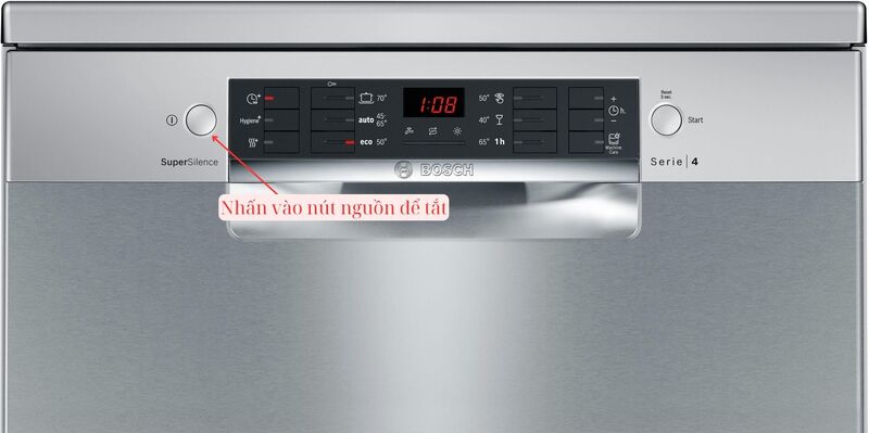Cách tắt máy rửa bát bosch SMS46MI05E