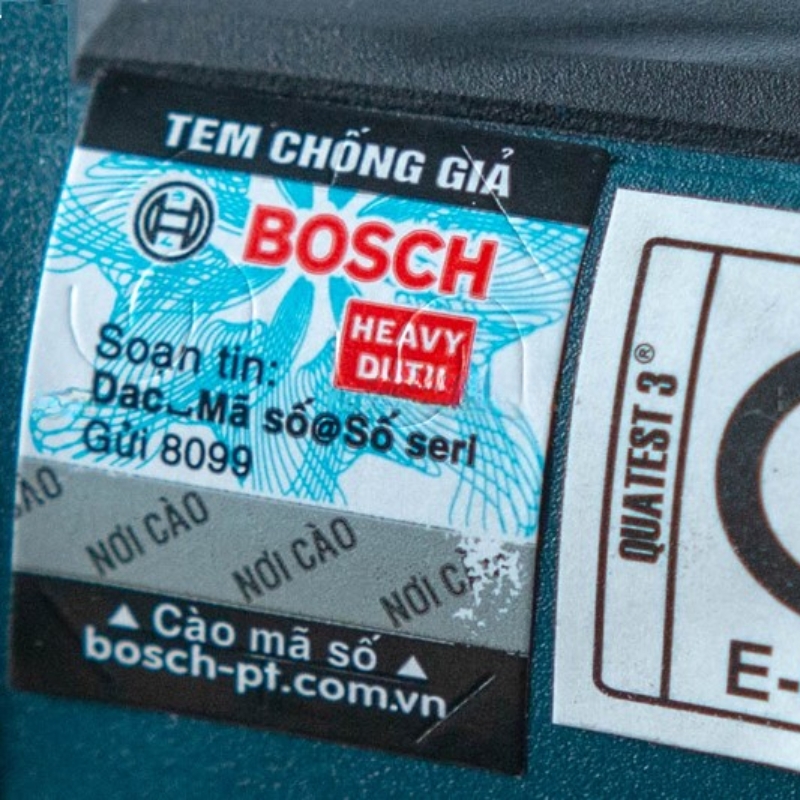 Kiểm tra tem chống hàng giả trên than máy rửa bát Bosch uy tín