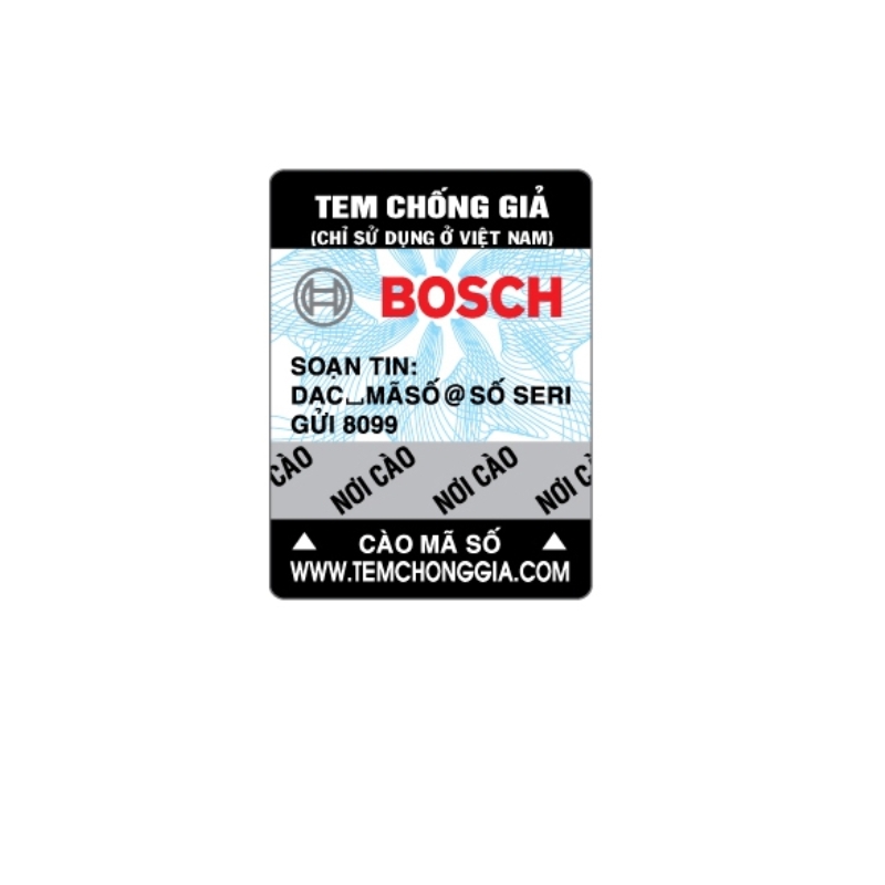 Cào tem chống hàng giả trên máy Bosch sau đó kiểm tra bằng trang web chính hãng