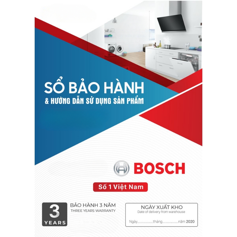 Máy rửa bát Bosch chính hãng cung cấp chế độ bảo hành uy tín kéo dài 3 năm