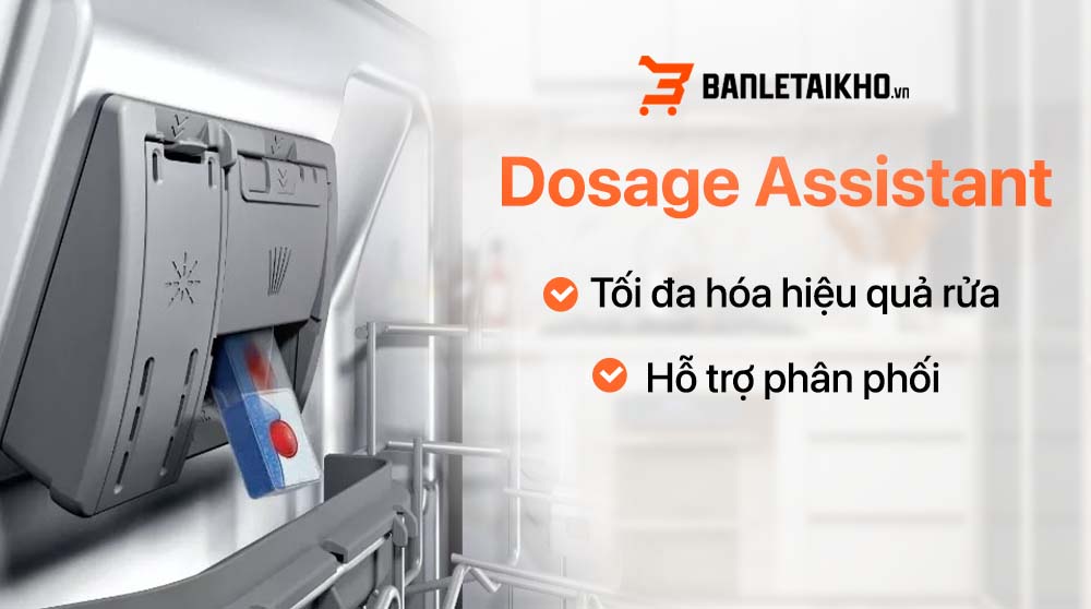 Hệ thống Dosage Assistant trong máy rửa bát Bosch SMI4ECS14E