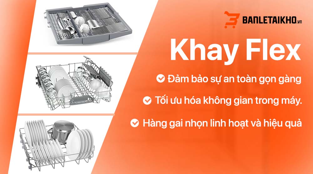 Khay Flex giúp sắp xếp bát đĩa gọn gàng hơn