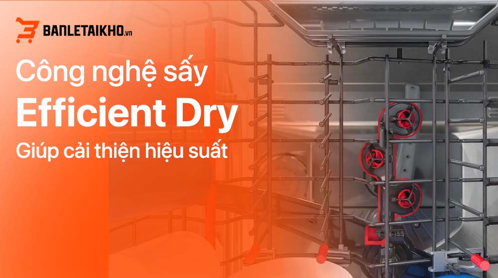 Máy rửa bát Bosch SMI4ECS14E có trang bị công nghệ sấy khô hoàn toàn