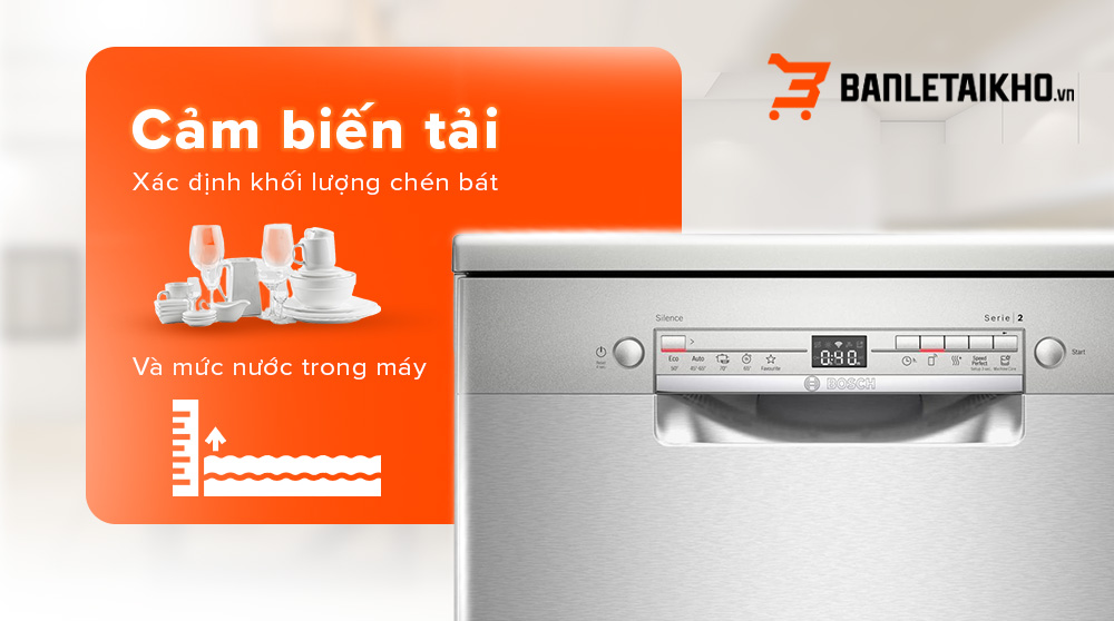 Cảm biến giúp xác định khối nước có thể rửa sạch chén bát