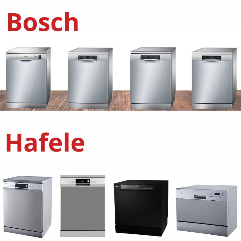 so sánh máy rửa bát bosch và hafele