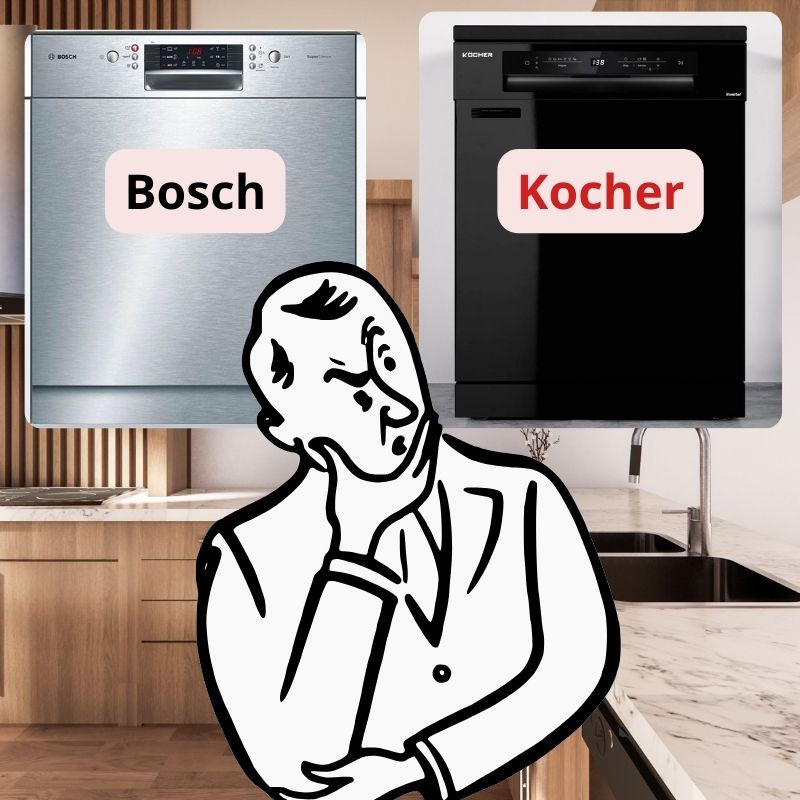 so sánh máy rửa bát bosch và kocher