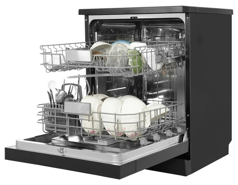 Bên trong Canzy CZ BHN14PTC được trang bị 2 khay chứa cơ động và 1 ngăn giỏ dao ké