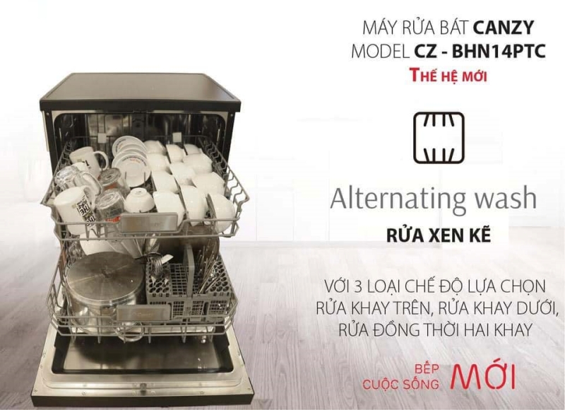 Chức năng Alternating Wash giúp tiết kiệm nước và điện năng khi rửa ít đồ