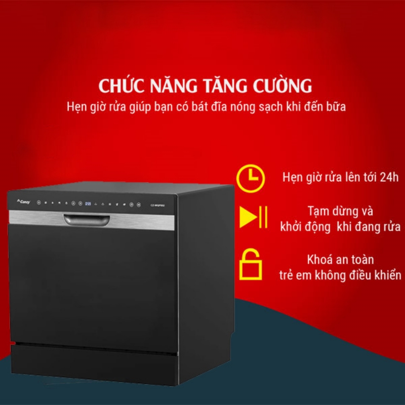 Chức năng hẹn giờ rửa linh hoạt lên đến 24 giờ của Canzy CZ WQP892