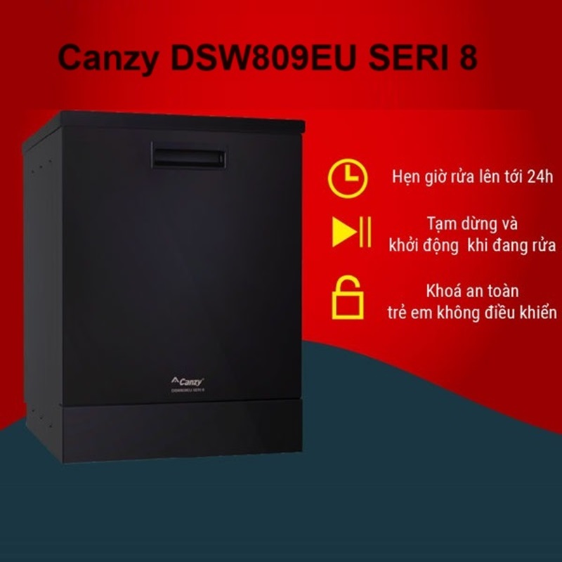 Canzy DSW809EU SERI 8 có Nhiều tính năng an toàn khi sử dụng