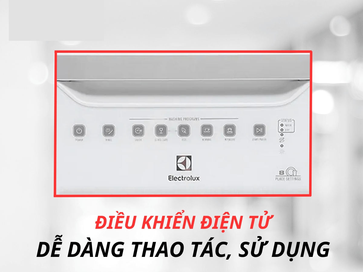 Bảng điều khiển trên máy rửa chén Electrolux