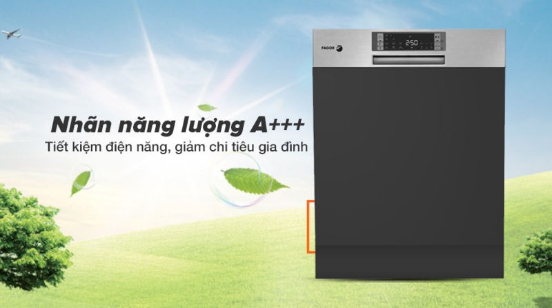 Máy rửa bát Fagor 3LVF-63SSSI 15 Bộ với tiêu chuẩn tiết kiệm năng lượng A+++