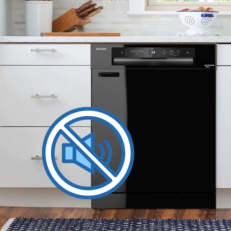 Máy rửa bát Spelier SP 775 DW-B vận hành khá êm ái