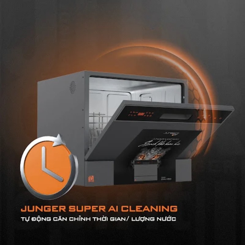 Công nghệ sấy nóng tiên tiến giúp làm sạch khô bát đĩa