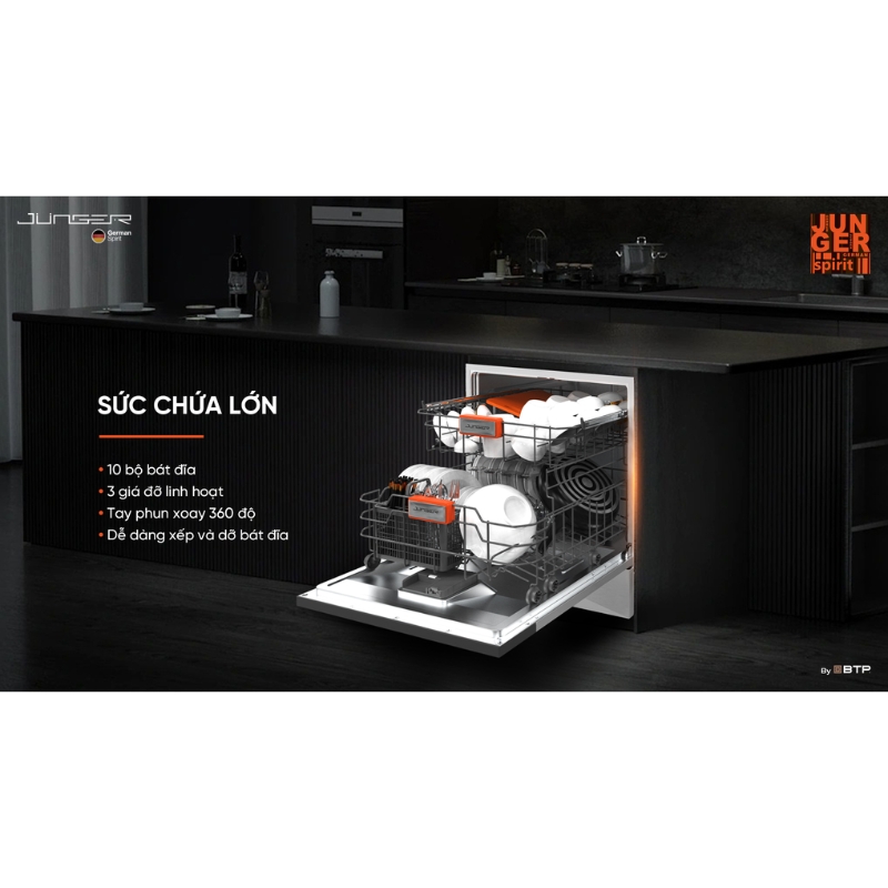 Junger Leopard DWJ-100 có sức chứa lên tới 12-13 bộ bát đĩa Châu Âu