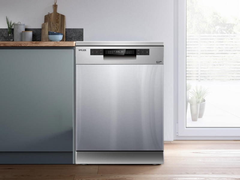 Máy rửa bát Spelier SP 14 DW có thiết kế hiện đại, tinh tế và tiện dụng