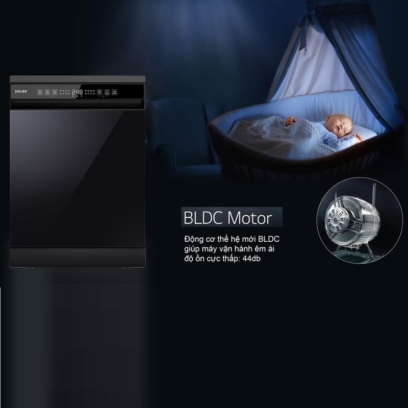 Máy rửa bát Độc Lập/Âm Tủ Spelier SP 15 DW NX BLACK 15 Bộ