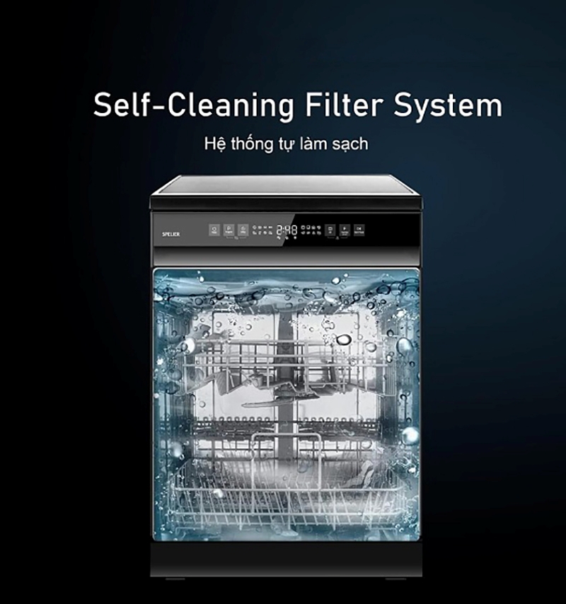 Spelier SP 16DWKT/B với hệ thống lọc tự làm sạch Self-Cleaning Filter System