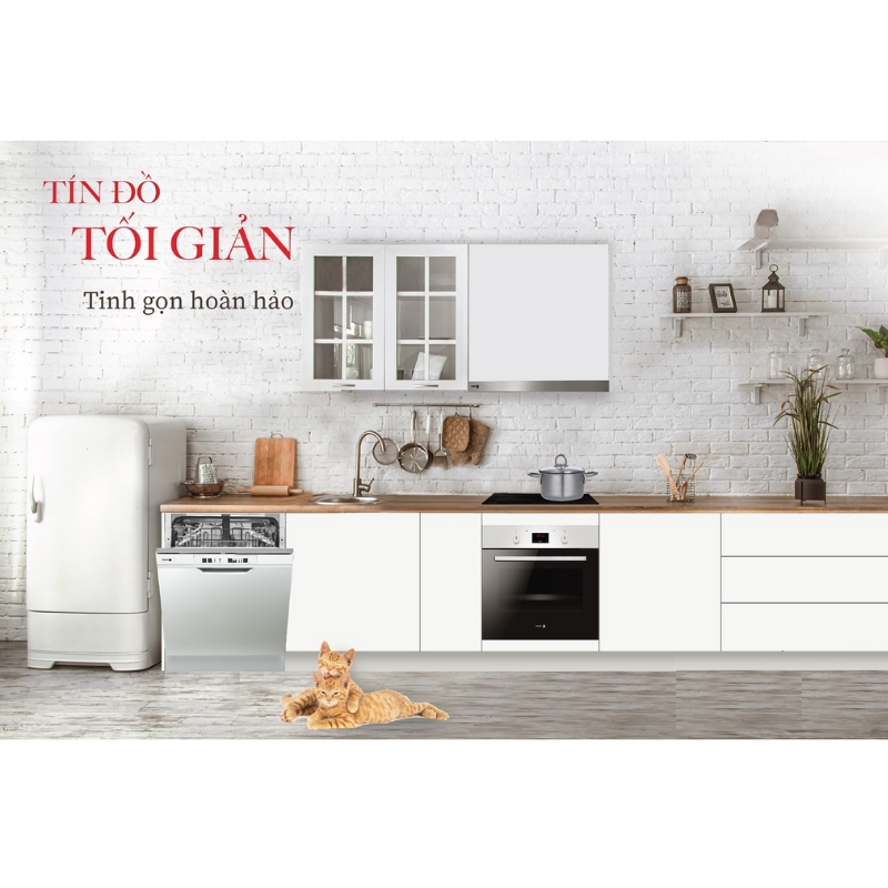 Thiết kế bán âm mang lại tính thẩm mỹ cho không gian bếp