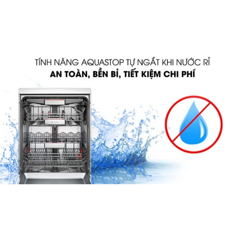 Công nghệ AquaStop tiên tiến đảm bảo an toàn tuyệt đối, ngăn chặn mọi nguy cơ rò rỉ nước, bảo vệ không gian sống của bạn.