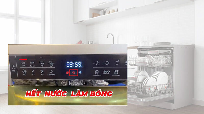 Đèn cảnh báo chức năng Machine Care là lời nhắc máy rửa bát cần được vệ sinh ngay