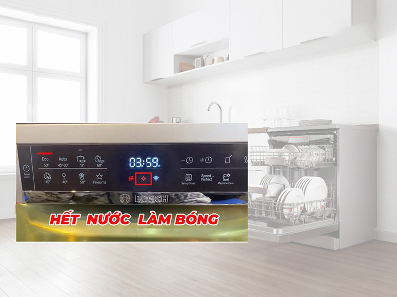 Đèn cảnh báo chức năng Machine Care là lời nhắc máy rửa bát cần được vệ sinh ngay