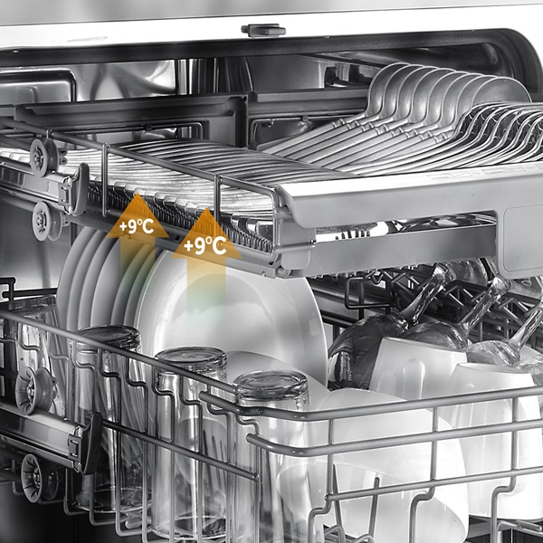 Tính năng Extra Dry sẽ mang đến hiệu quả sấy khô vượt trội, đảm bảo bát đĩa luôn khô ráo hoàn hảo sau mỗi lần rửa