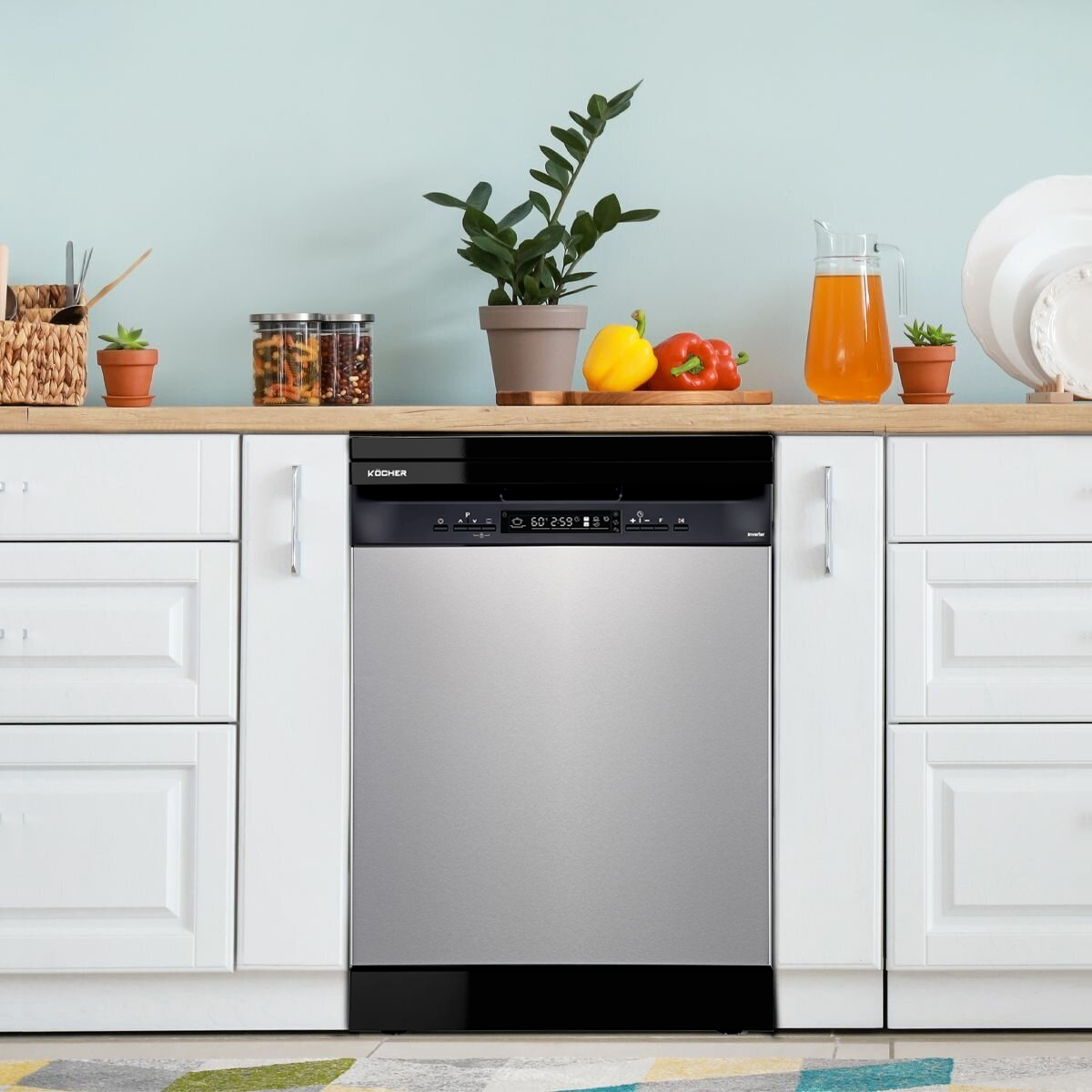 Máy rửa bát Kocher KDEU-8835SM là sự kết hợp hoàn hảo giữa tính thẩm mỹ và công nghệ cao