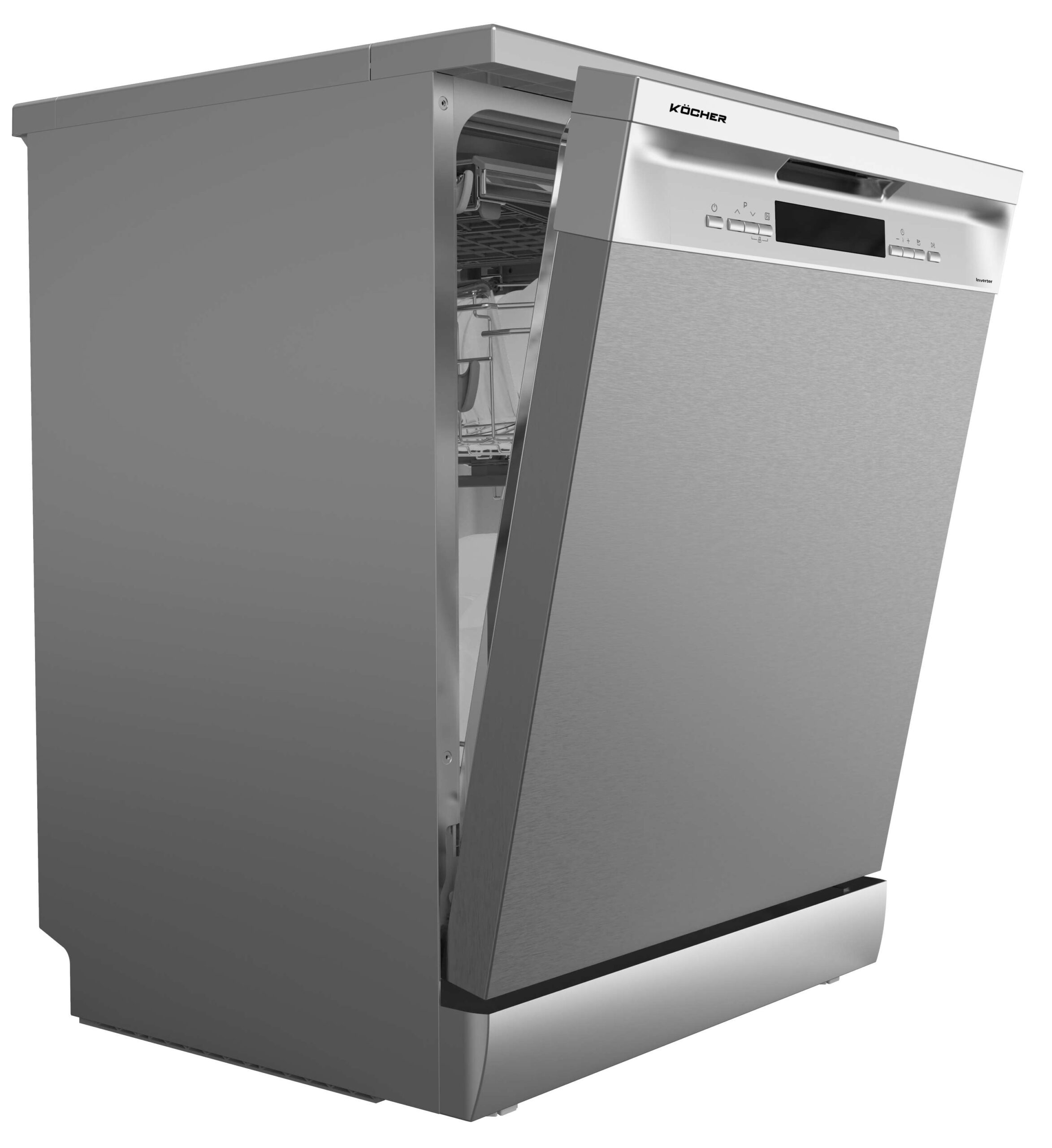 Mặt đáy của máy rửa bát Kocher KDEU-8835SM có chứa hệ thống thoát nước