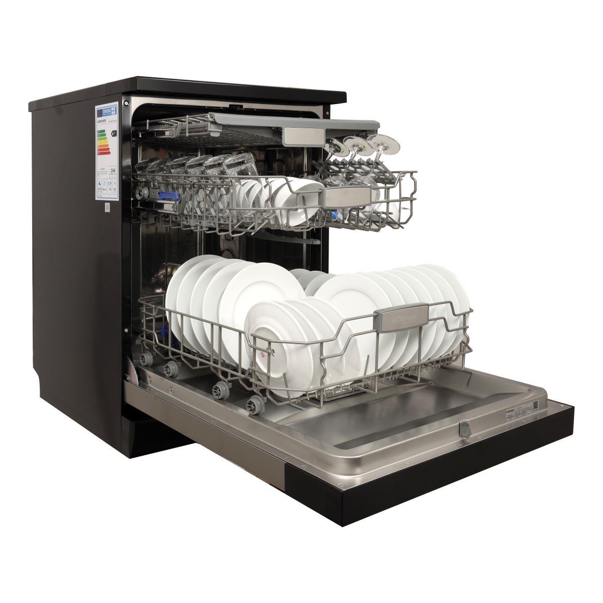 Khoang chứa bát đĩa của máy Kocher KDEU-8835SM vô cùng rộng rãi và giàn rửa cực lớn 