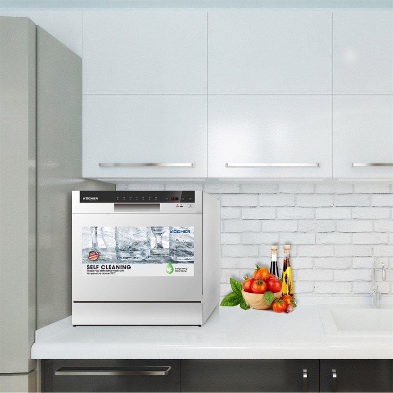 Máy rửa bát Kocher KDEU-8838 có chức năng Self Clean giúp tự động làm sạch máy 