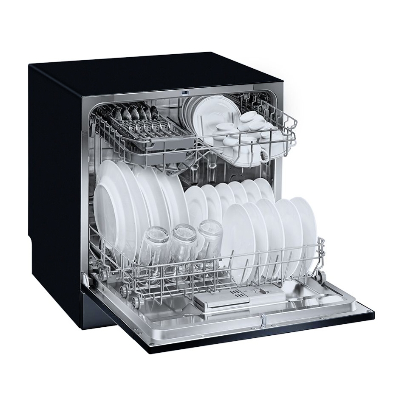 Mặt đáy của máy hoàn toàn phẳng và được hỗ trợ bởi bốn trụ màu đen chịu lực tốt