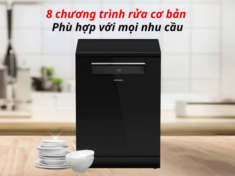 Máy rửa bát Hitachi HDF-F158CVGB cung cấp nhiều chương trình rửa đa dạng