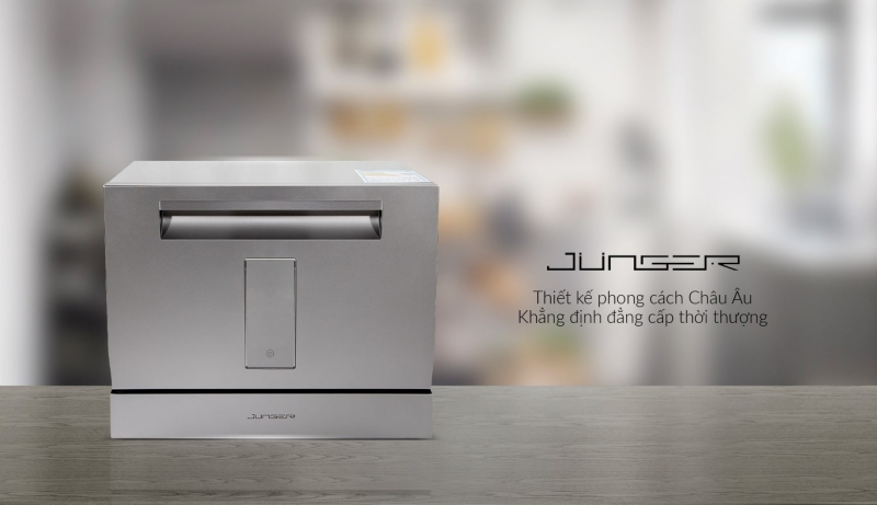 Máy rửa bát Junger sở hữu thiết kế hiện đại theo phong cách Châu Âu