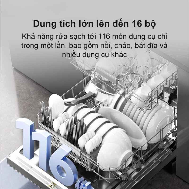 Máy Rửa Âm Tủ Lập Xiaomi Mijia N1 16 bộ