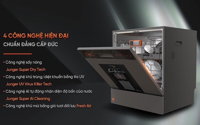 Đánh giá chi tiết máy rửa bát Junger Leopard DWJ-103 5